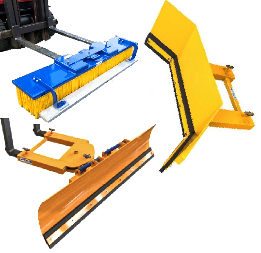 forklift brush scraper and plow
